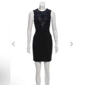 Torn by Ronny Kobo Black Mesh Detail Mini Dress
